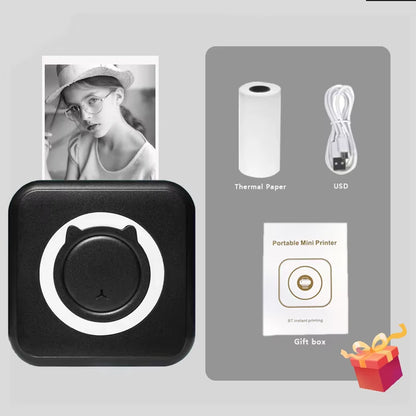 MINI Print Portable Thermal Printer Photo Pocket Thermal Label Printer 58Mm Printing Wireless Bluetooth Android IOS