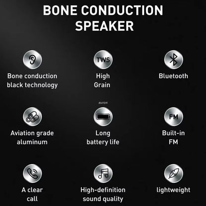 Bone Conduction Speaker Wireless Bluetooth-Compatible TWS Stereo Dual Sound Audio Box Mini Humbird Speaker with Call FM Radio